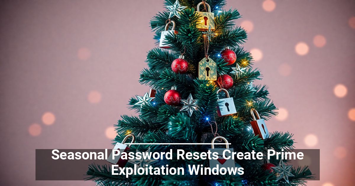 Seasonal Password Resets Create Prime Exploitation Windows